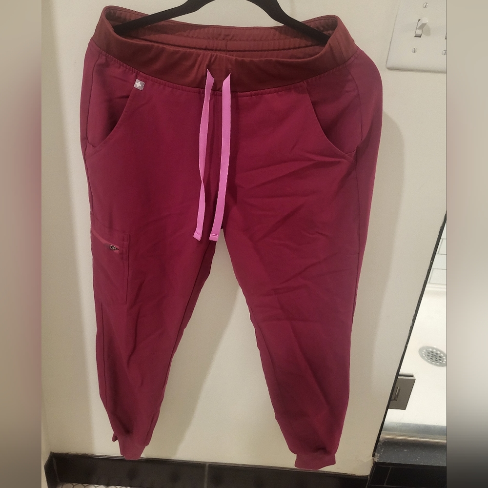 Figs Dark Magenta Zamora Joggers
